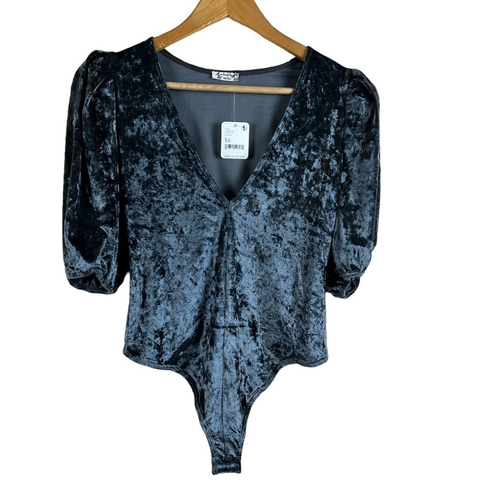 Free People Intimately Free Velvet Bodysuit Size XS